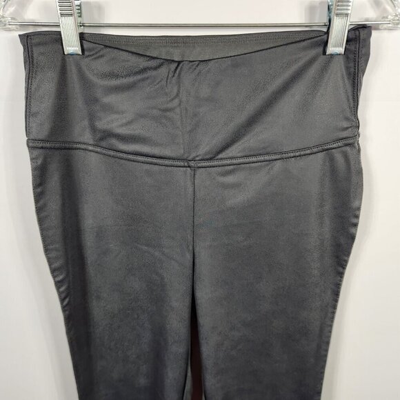 7 Seven Gunmetal Faux Leather Leggings Size Medium - Picture 3 of 10